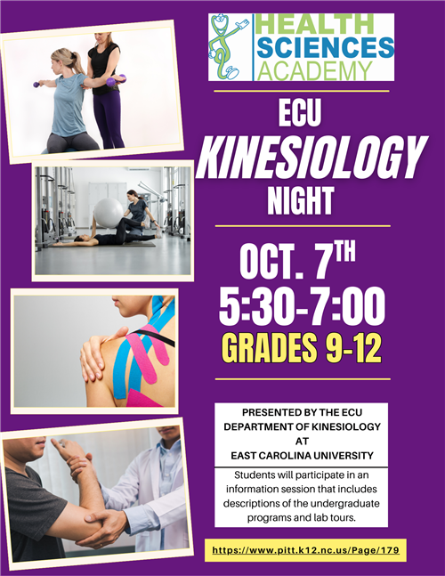 Kinesiology Night October 7th 5:30-7:00